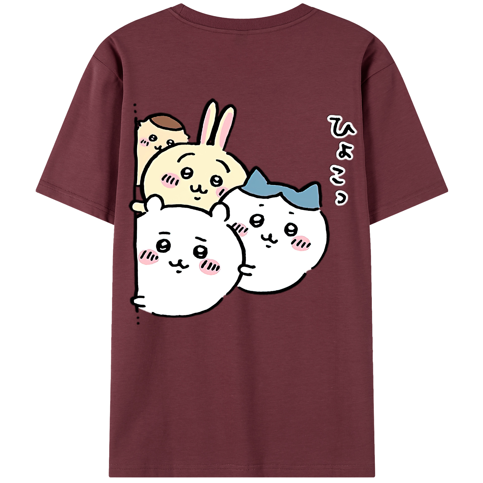 （画像用） ちいかわ ちいかわ Chii-kawa chiikawa 綿100％半袖Tシャツ（背面プリント）